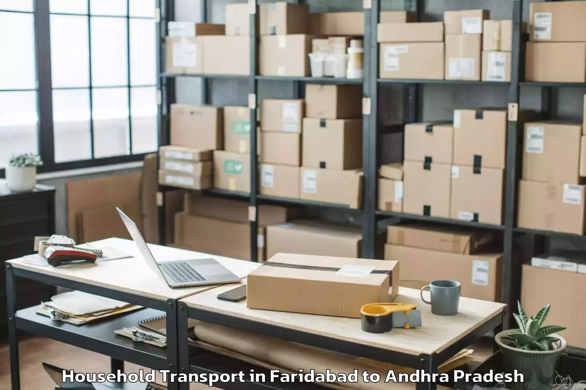 Trusted Faridabad to Unguturu Household Transport